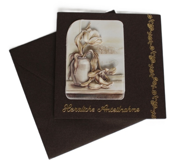 Trauerkarte "Herzliche Anteilnahme"