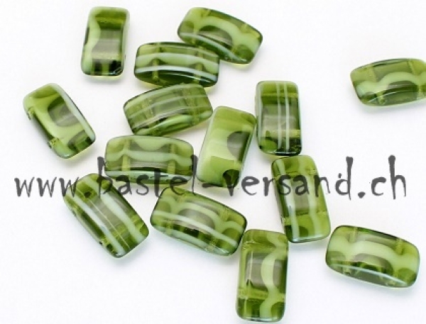 Trägerperle Glas grün 10Stk.