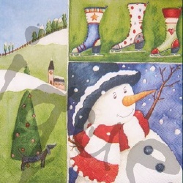 Serviette winterzeit