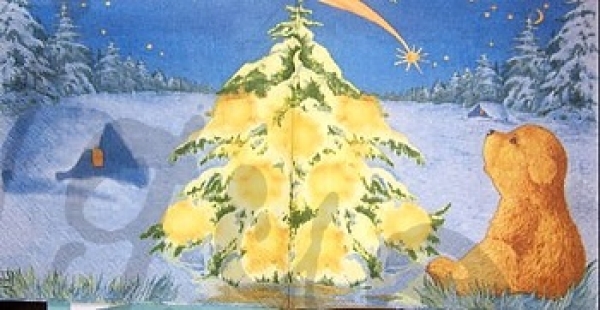 Serviette kleiner bär