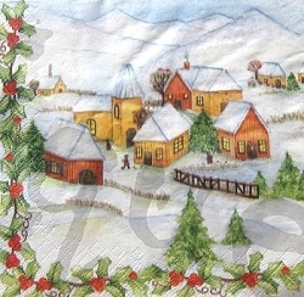 Serviette winterdöfli