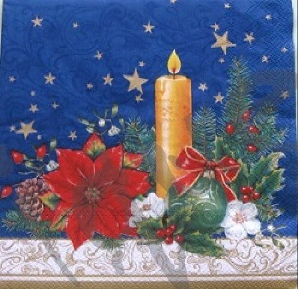 Serviette kerze blau (2Stk.)