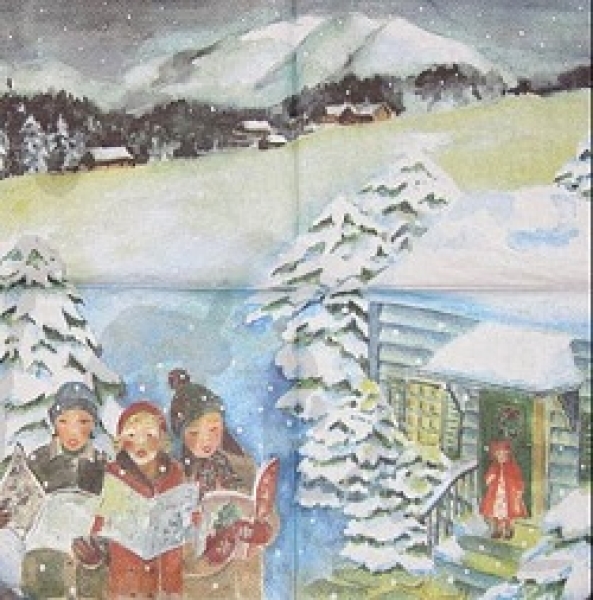 Serviette christmas singers