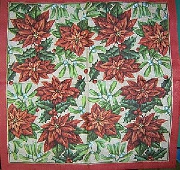 Serviette weihnachtssterne