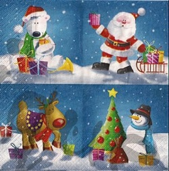 Serviette 4 wintermotive (2Stk.)