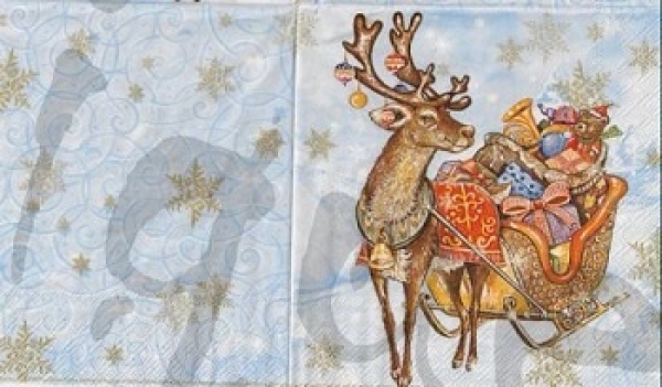 Serviette Rentierschlitten