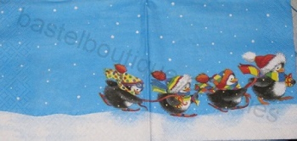 Serviette pingu im schnee (2Stk.)