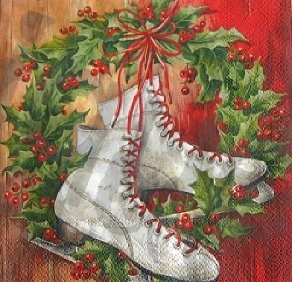 Serviette schlittschuh