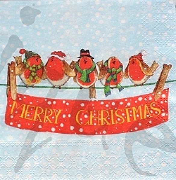 Serviette birds choir