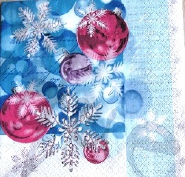 Serviette christbaumkugeln