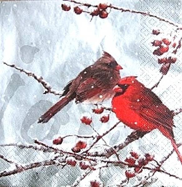 Serviette cardinal birds (2Stk.)