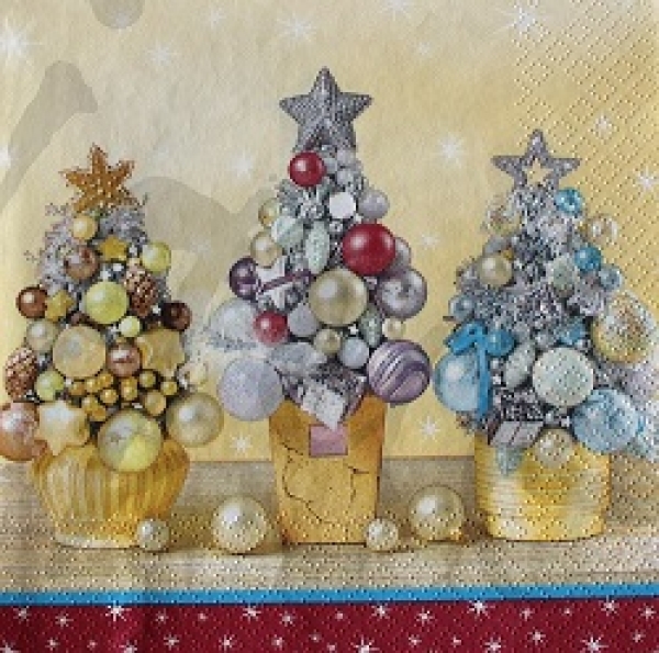 Serviette christbäume (2Stk.)
