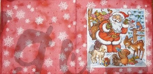 Serviette Nikolaus rot