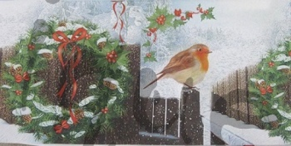 Serviette rotkehlchen