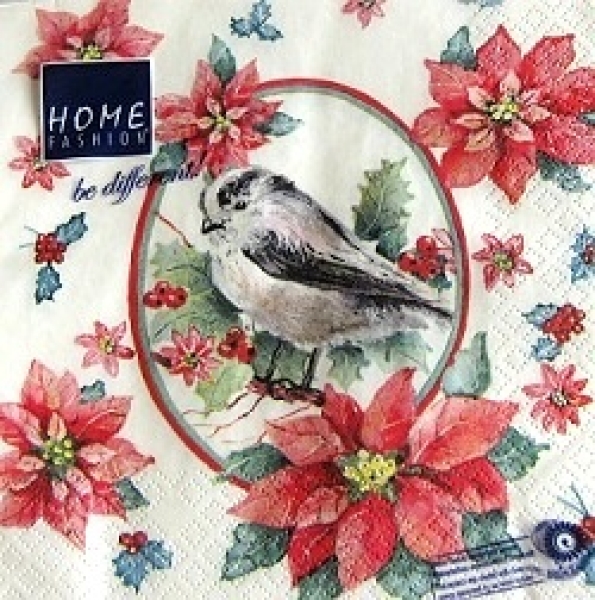 Serviette winter chickadee