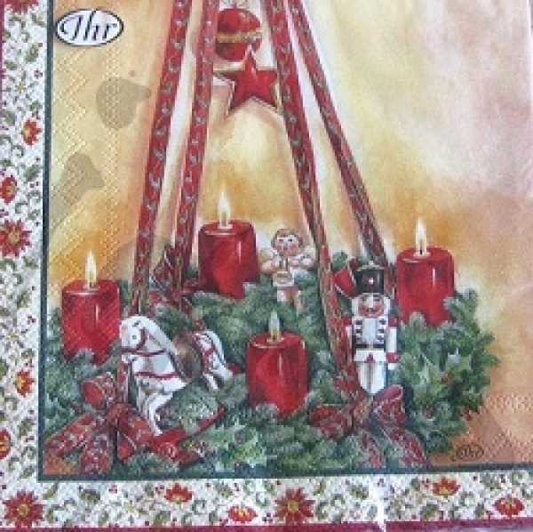 Serviette advent wreath