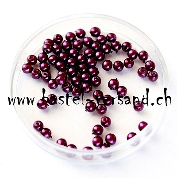 Wachsperle 3mm brombeer