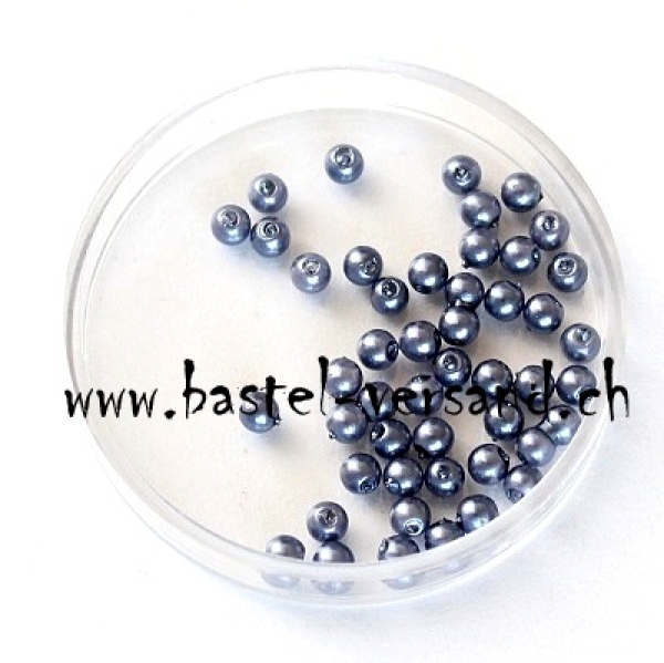 Wachsperle 3mm blaugrau