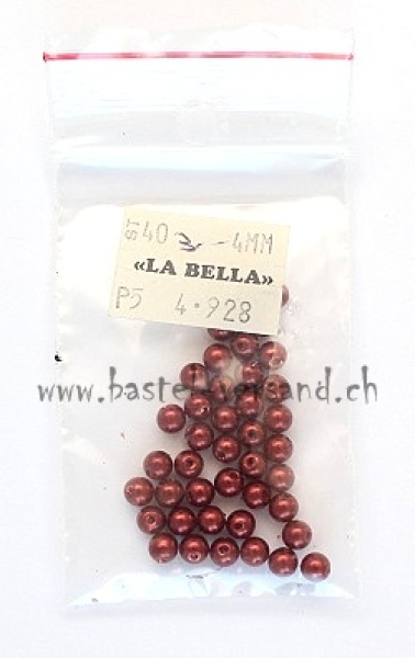 Wachsperle 4mm braun