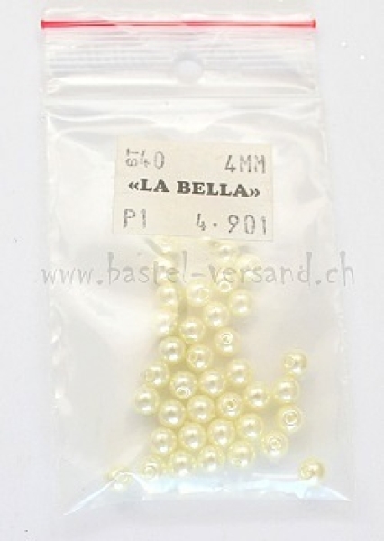 Wachsperle 4mm hellgelb
