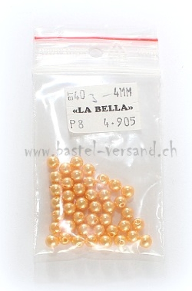 Wachsperle 4mm goldgelb