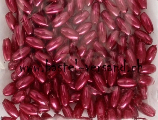 Wachsperle Reiskorn (Olive) 6 x 3mm karmin