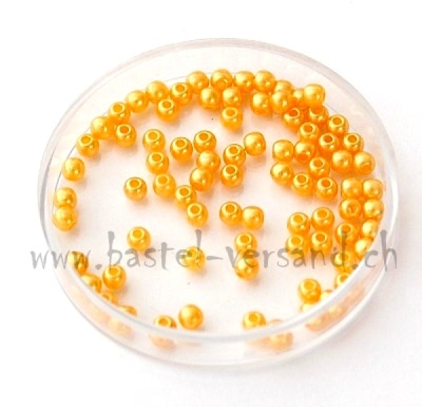 Wachsperle 3mm goldgelb