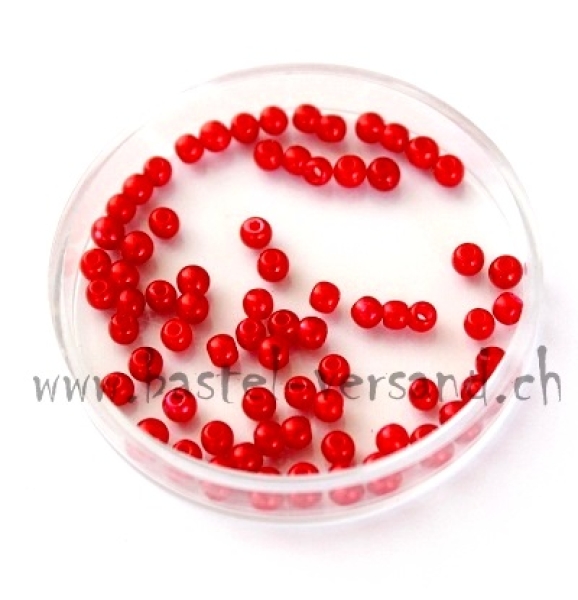Wachsperle 3mm rot