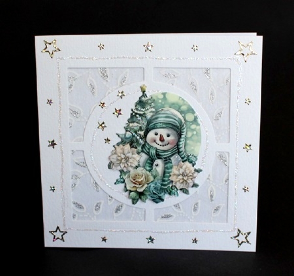 Weihnachtskarte Schneemann