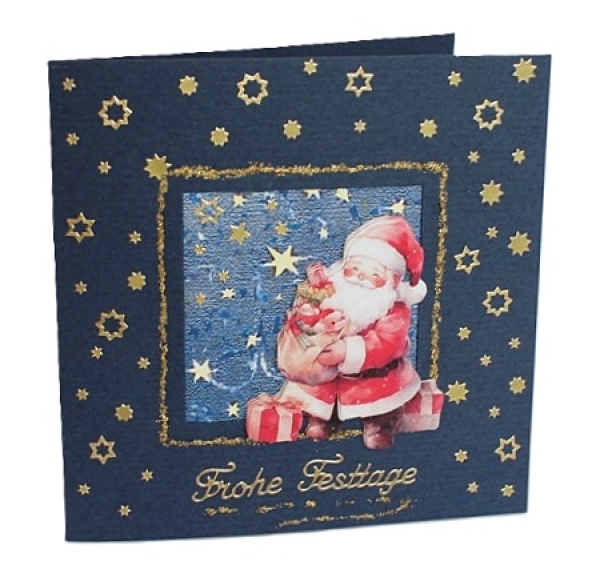 Weihnachtskarte Nikolaus "Frohe Festtage"
