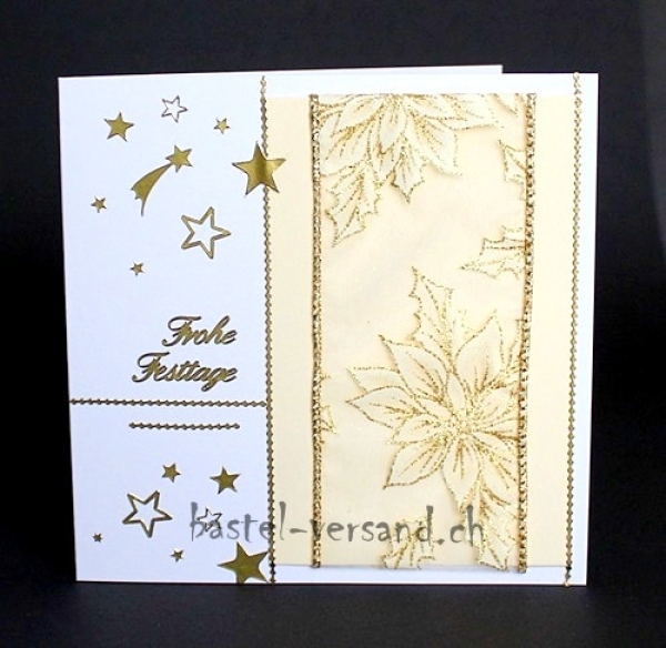 Weihnachtskarte Weihnachtsstern gold