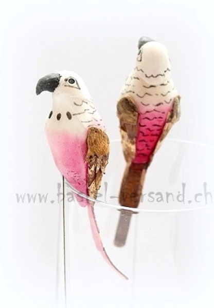 Wellensittich 7cm rosa