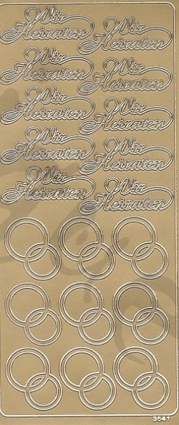 Sticker Wir Heiraten (9262) gold