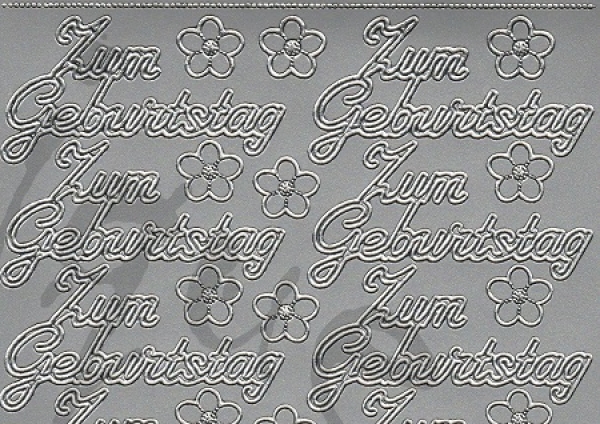 Sticker Zum Geburtstag (401) silber