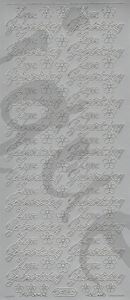 Sticker Zum Geburtstag (401) silber