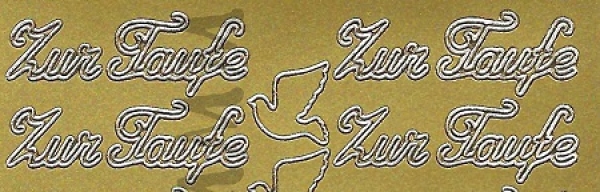 Sticker zur Taufe (427) gold