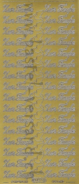 Sticker zur Taufe (427) gold