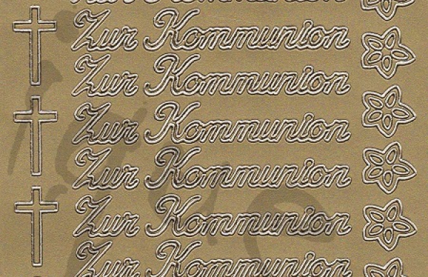 Sticker Zur Kommunion (413) gold
