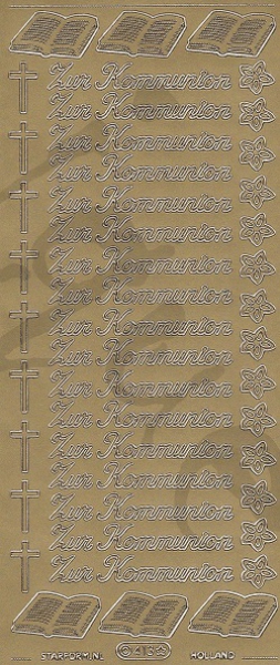 Sticker Zur Kommunion (413) gold