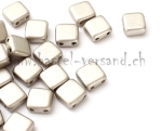 2-hole square 6mm Deluxes platinfarbig