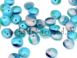 Lentils 6mm hellblau marmoriert