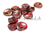 Rose Petals 14 x 13mm siam ruby bronze picasso