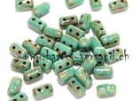 Rulla 3 x 5mm Turquoise silver picasso