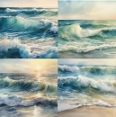 Designpapier Meer