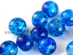 Crackle 6mm blau